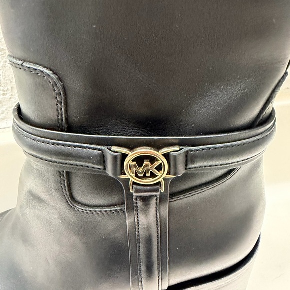 Michael Kors Black Leather Ankle Booties - Picture 5 of 9